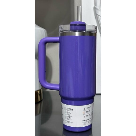 Stanley Quencher H2.0 FlowState Tumbler 30oz, DAHLIA SHIMMER PURPLE - Picture 2 of 4